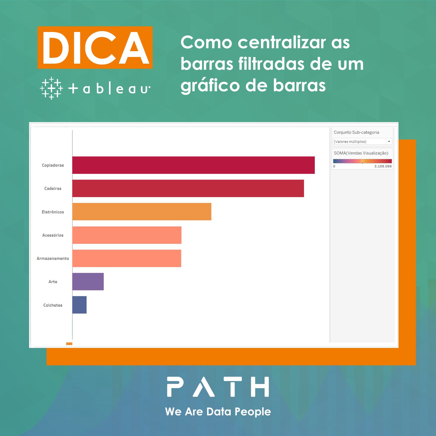 P A T H Dicas Tableau Como Centralizar As Barras Filtradas De Um Gr Fico De Barras