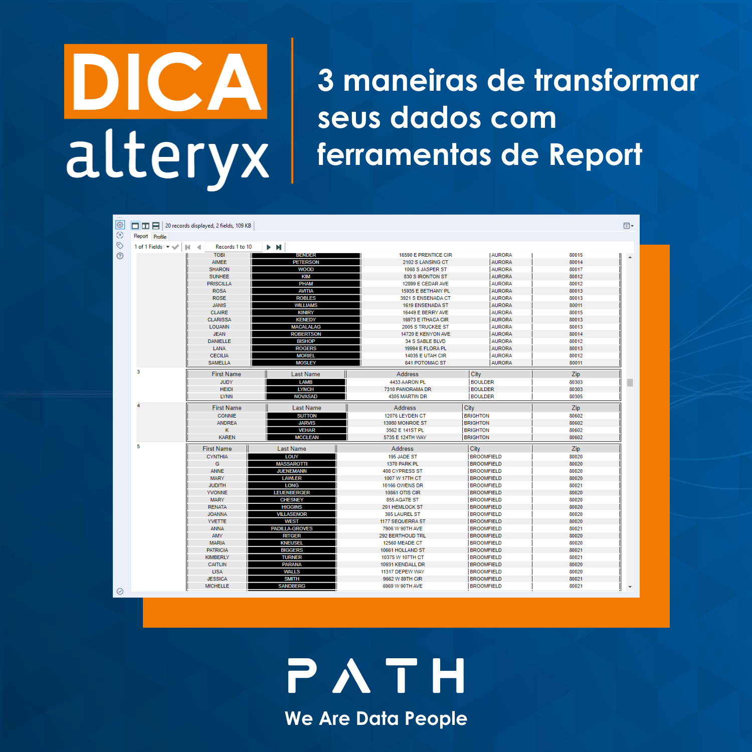 Peça Redes Sociais dica alteryx 103