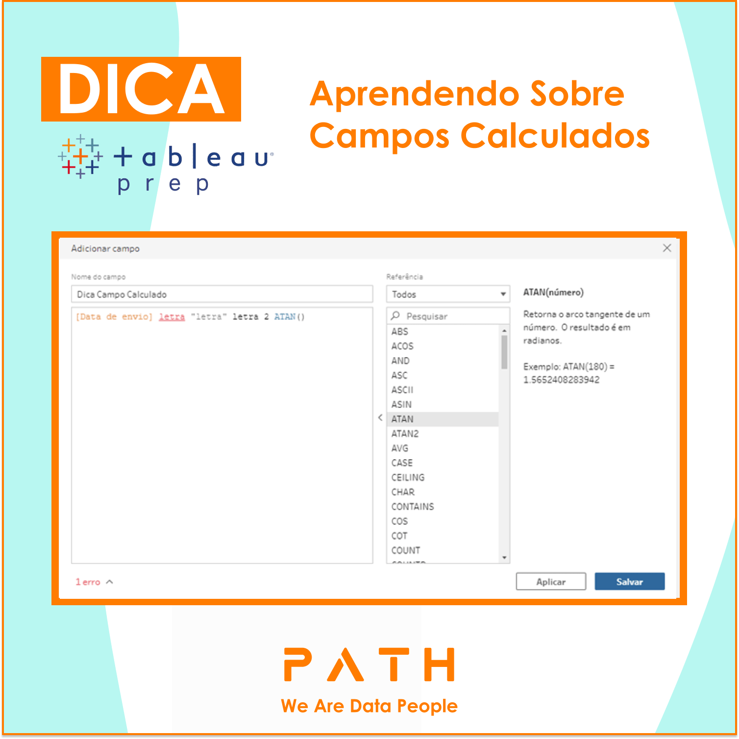 Peça Nova Dica Tableau Prep